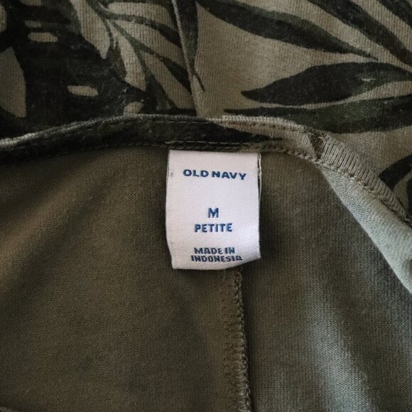 Old Navy Women's‎ MP Green Floral T-Shirt Crew Short Sleeve Stretch Midi Dress - Picture 8 of 9